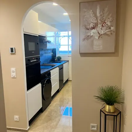 Moderne 3 Pièces Climatisé Avec Balcon, à 2 Min Appartement Nice